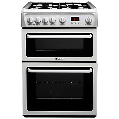 Hotpoint HAG60P Gas Cooker, White Hotpoint HAG60P Gas Cooker, White